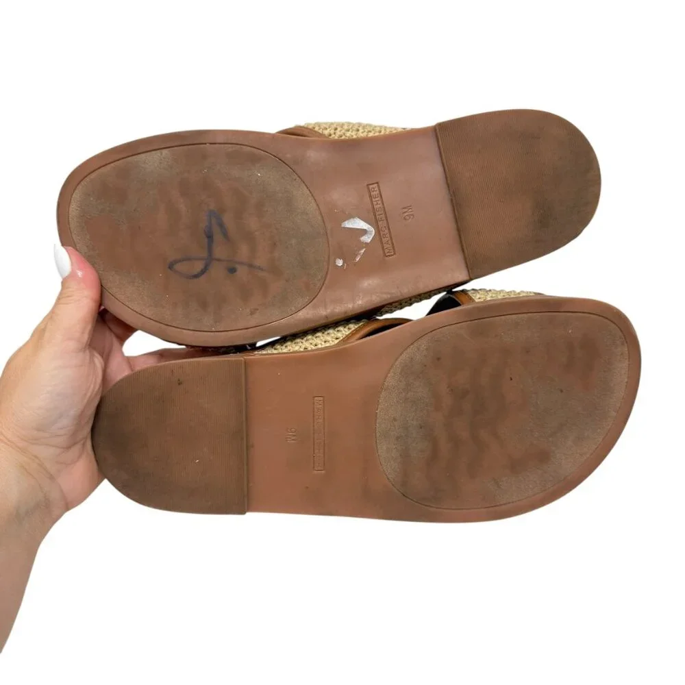 Marc Fisher Hazia Womens Slip On Buckle Slide Sandals size 9 M